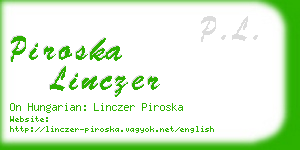 piroska linczer business card